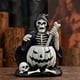 thumbnail image 1 of Plato de dulces de calavera de Halloween Fiudx Bandeja de resina artificial con forma de cabeza de calavera para decoración de calaveras Bandeja versátil para joyas con esqueletos C, 1 of 7