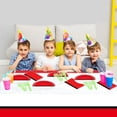thumbnail image 6 of Cartoon Birthday Party Supplies Includes 20 Plates and 20 Napkins and Tablecloth71 '' x 42 '' Video Games Themed Party Tableware, 6 of 6