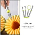 thumbnail image 3 of LITINKIMI 4Ud Utensilios De Cocina Para Esculpir Con Mango Verde Y Acero Inoxidable, 3 of 5