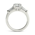 thumbnail image 3 of Charles & Colvard 14K White Gold Moissanite 9x7mm Radiant Engagement Ring-Size 7 3.86cttw DEW, 3 of 8