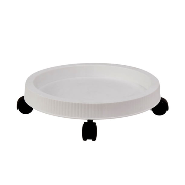 Base Apilable para Macetas de Fresas Jardinera Móvil con Ruedas Bandeja para Cultivo, Blanco MNFD