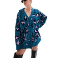 thumbnail image 1 of Sedceaty Women’s Button Down Cardigan, Long Sleeve V Neck Leopard Print Oversized Sweater, 1 of 4