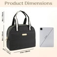 thumbnail image 2 of Jessica Simpson Women's Insulated Reusable Cooler Lunch Bag Tote with 1 Food Container for Work, Travel, Commute, Recreation, Beach and Picnic in Black, 2 of 9