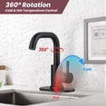 thumbnail image 4 of Wowow Single Handle Stainless Steel Bar Faucet with Supply Lines and Deckplate in Matte Black, 4 of 9