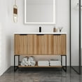 thumbnail image 2 of 48-Inch Freestanding Bathroom Vanity with Waterproof Plywood Construction, Soft-Close Drawers, Scratch-Resistant Resin Basin, Adjustable Metal Feet & Easy Assembly for Primary or Guest Bathrooms, 2 of 9