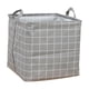 thumbnail image 2 of Bolsa De Tela Cesta de almacenamiento de lino y algodón gris, paquete de 1, organizador de ropa sucia para decoración de habitación infantil JASKFLY, 2 of 8
