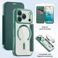 thumbnail image 6 of MYKOMI Wallet Case for iPhone 17 Pro with Card Holder, Stylish Shockproof PU Leather Magnetic Business RFID Blocking Flip Clear Case Cover for iPhone 17 Pro, 6 of 6