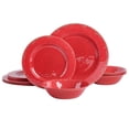 thumbnail image 1 of Juego de vajilla Gibson Home Mauna de plástico melamínico, 12 piezas, rojo, 1 of 6