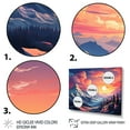 thumbnail image 3 of Designart "Space Sunset Mountain Vista" Astronomy & Space Framed Wall Art Decor - Modern Yellow Space Landscapes Entryway Framed Wall Art Print, 3 of 6