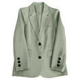 thumbnail image 4 of Women's Tailored Blazer Jacket Single Breasted Long Sleeve Lightweight Work Wear for Business Casual, 4 of 4