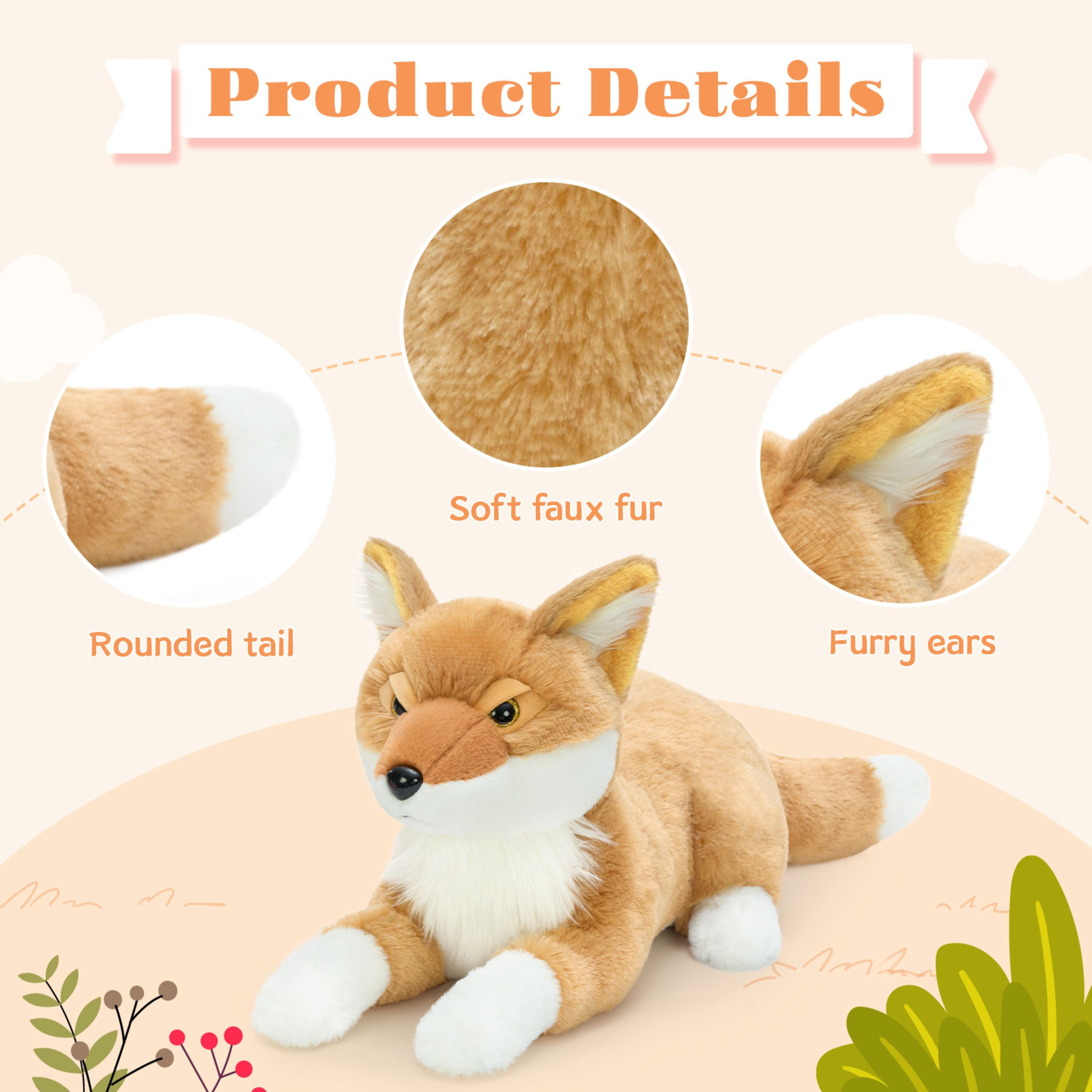 Muiteiur 4PCS Fox Stuffed Animal 22'' Fox Plush Toy with 3 Babies