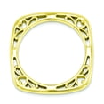 thumbnail image 2 of Bague Carrée en Argent Sterling Stackable Expressions Plaqué Or Poli Taille 6, 2 of 3