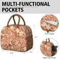 thumbnail image 6 of Womens Brown and Pink Of Leopard Print Lunch Box for Work,Insulated Lunch Bag for Women,Loncheras Para Mujer,Leakproof Adult Lunch Bag for Work,Beach,Travel,Picnic,Camping, 6 of 7