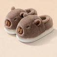 thumbnail image 2 of Wovix Women Men Capybara Slippers Cute Fluffy Animal Slippers Warm Winter Wear Home Cozy Furry Soft Indoor Kawaii Shoes Daily Brown 37, 2 of 4