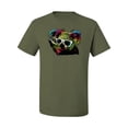 thumbnail image 2 of Neon Technicolor Trippy Party Rainbow Koala | Mens Animal Lover Graphic T-Shirt, Military Green, X-Large, 2 of 4