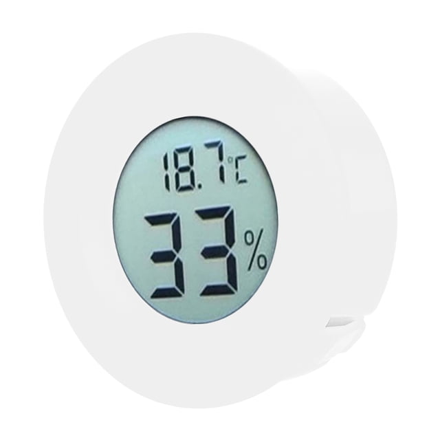 Medidor de Humedad y Temperatura LCD, Mini Higrómetro Digital Integra Circular Para Uso En Interiores, Probador de Temperatura de Humedad