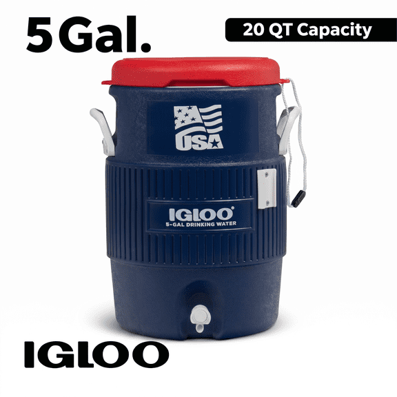 Igloo 5 Gallon Heavy-Duty beverage Jug, Red White and Blue