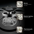 thumbnail image 4 of Empava 36 in. Gas Stove Cooktop 5 Italy Sabaf Sealed Burners NG/LPG Convertible in Black Tempered Glass, 4 of 13