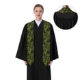 thumbnail image 4 of Xecao Tropical Palm Leaves Fern Leaf Print Graduation Shawl Stole Honor Stole Adult 72" Academic Commencements, 4 of 7