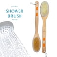 thumbnail image 2 of Bamboo Dual-Sided Shower Brush w/ Bristles & Massaging by LatherGreen, 2 of 5