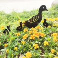 thumbnail image 3 of Paquete de 4 estacas de jardín con silueta de animal, adornos de jardín huecos, estatuas de pato de metal hueco para decoración de jardín de césped (negro) JAMW Sencillez, 3 of 5