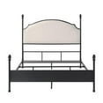 thumbnail image 6 of Maklaine Elegant Modern Transitional Gunmetal Metal Queen Bed, 6 of 7