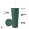 thumbnail image 2 of Vaso aislante moderno, sencillo, con tapa y pajita, 500 ml, 2 of 7