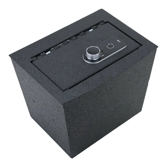 Center Console Gun Safe Vault - WASAI Console Lock Box Compatible with Lincoln Navigator 2018-2023, for Rear Seat Console, Fingerprint Lock with Key.