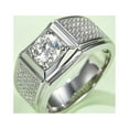 thumbnail image 5 of Wedding Rings for Men's 1 Carat Diamond Round Cut Moissanite Ring (D Color, VVS1 Clarity), 5 of 5