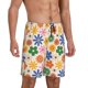 thumbnail image 2 of Balery Groovy Daisy Flowers Pantalones cortos de pijama de punto de algodón para hombre con cinturilla y bolsillos-Medium, 2 of 6