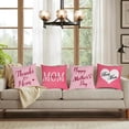 thumbnail image 6 of Mothers Day Pillow Covers 16x16 Set of 4 Velvet Mom Throw Pillow Covers Pink I Love You Mom Pillow Cases Cushion Covers Outdoor Sofa Couch Home Decorations Gift for Mother Mom Birthday (16), 6 of 6