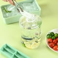 thumbnail image 4 of ​Food-Grade Silicone Ice Cube Tray with Leakproof Lid - NSF-Certified BPA-Free, Stackable Freezer Organizer for Baby Food & Cocktails, Compact RV/Dorm Fridge Compatible C, 4 of 5