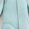 thumbnail image 4 of KPOPLK Baby Girl Footed Pajamas Long Sleeve Zipper One-Piece Cotton Sleeper for Girls Infant 0-18 Months Size 3-6 Months,Light Blue, 4 of 4