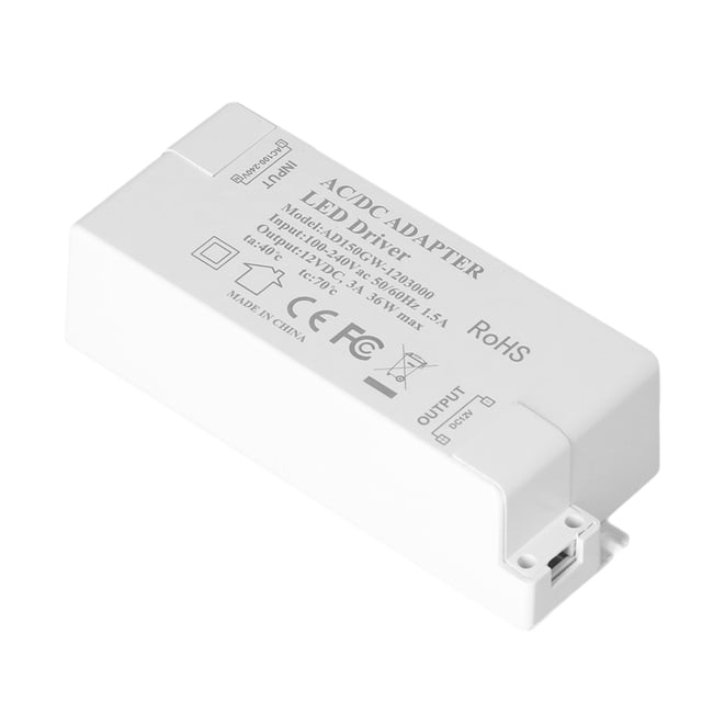 Transformador De Potencia LED, Salida De Controlador LED AC100-240V Tamaño Mini Ampliamente Utilizado Con Tornillos Para MR11 Para El Hogar Para G4 Para MR16 Para Escaparate Para