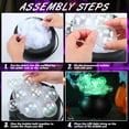 thumbnail image 6 of Holloyiver Halloween Bubble Cauldron DIY Set, 7.6" Black Plastic Witches Cauldron with Handle 30 Pcs Clear Plastic Balls and String Light Halloween Cauldron Candy Bowl Decorations (Purple), 6 of 9