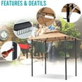thumbnail image 3 of ABCCANOPY 8'x 5' Grill Gazebo Shelter, Double Tier Outdoor BBQ Gazebo Canopy with LED Light(Khaki), 3 of 8