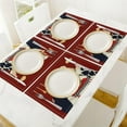 thumbnail image 4 of Chef Placemats Set of 6，Three Chefs Heat Resistant Non-Slip Artwork Dining Placemats Washable Table Mats for Home Kitchen (18" L x 12" W), 4 of 6