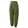 thumbnail image 3 of zuwimk Women'S Pants Casual,Women's Flat Front Stretch Twill Pant Slim Fit Bootcut Army Green,L, 3 of 5