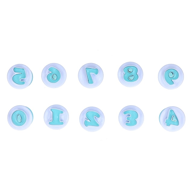 Molde para galletas de primavera, molde decorativo en relieve para decoración de pasteles y galletas de Chocolate para uso en la cocina, números