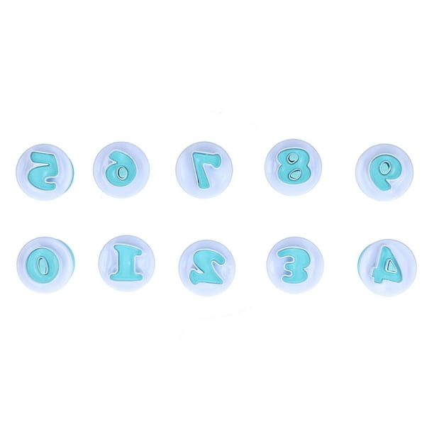 Molde para galletas de primavera, molde decorativo en relieve para decoración de pasteles y galletas de Chocolate para uso en la cocina, números