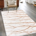 thumbnail image 2 of Orange Branches Area Rugs 2.7'x5', Washable Small Throw Rugs for Kitchen Bedroom, Modern Abstract Art Forest Silhouettes Indoor Outdoor Rug Non-Slip Low Pile Carpet Runner Reversible Floor Mats, 2 of 8