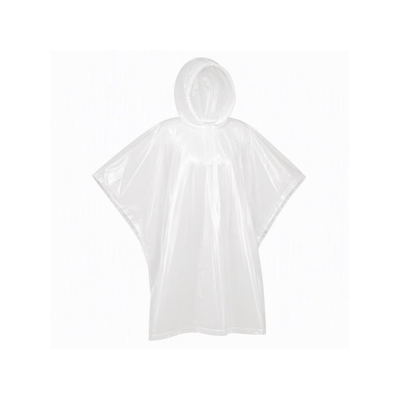 Clear Single Use Emergency Poncho Set - 2 Pack
