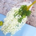 thumbnail image 3 of 12 Pack Artificial Flowers Silk Wisteria Vine Ratta Hanging Flower (Red), 3 of 5