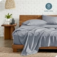 thumbnail image 3 of Bare Home Premium 1800 Collection 4-Piece Bed Sheet Set, Full, Heathered Midnight Blue, 3 of 9
