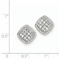 thumbnail image 2 of Sterling Silver Square CZ Post Earrings QE4943, 2 of 2
