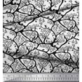 thumbnail image 3 of Soimoi Moss Georgette Fabric Animal & Tree Print Fabric by Yard 42 Inch Wide, 3 of 5