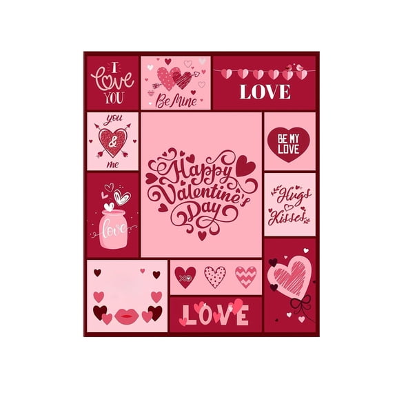 Jubipavy Blankets Valentines 's Day Blanket Flannel Blanket Flannel Digital Printing Conditioning Blanket Nap Cover Blanket
