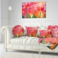 thumbnail image 3 of Designart Tulips in Red Shade - Floral Throw Pillow - 12x20, 3 of 5