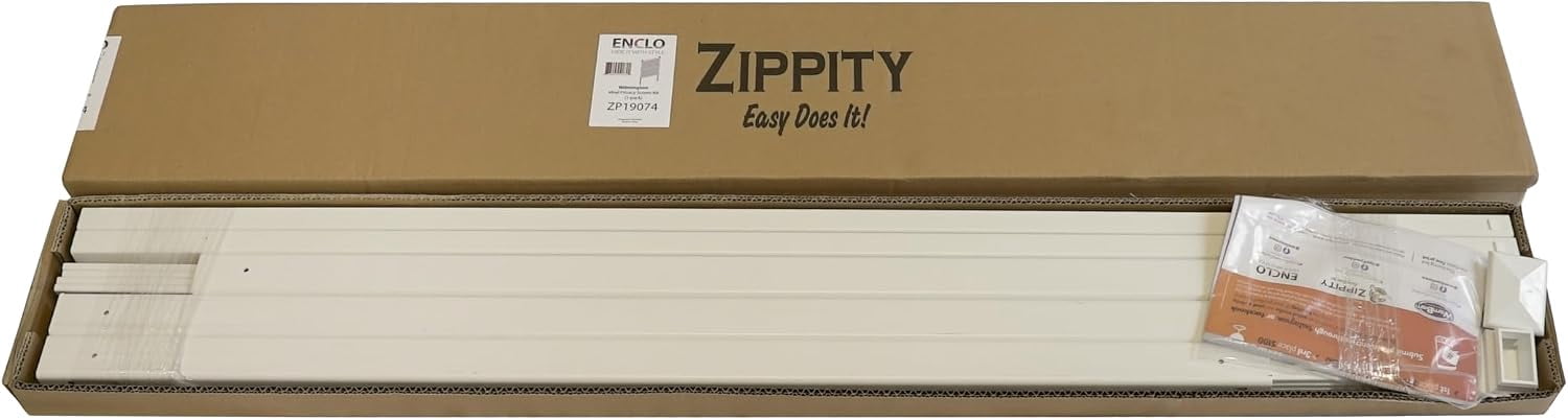 45.5in H x 36.5in W (1 Panel) No Dig Enclo Wilmington White Vinyl Privacy Screen, Outdoor Privacy Panel, Trash Can Enclosure, Air Conditioner Fence, Pool Equipment Enclosure, ZP19074