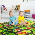 thumbnail image 6 of ZACOO 3'x5' Kids Educational Rug for Playroom Non Slip Kids Playmat Roads and Traffic Educational Carpet Super Soft Thick Non-Shedding Mat, Black, 6 of 7